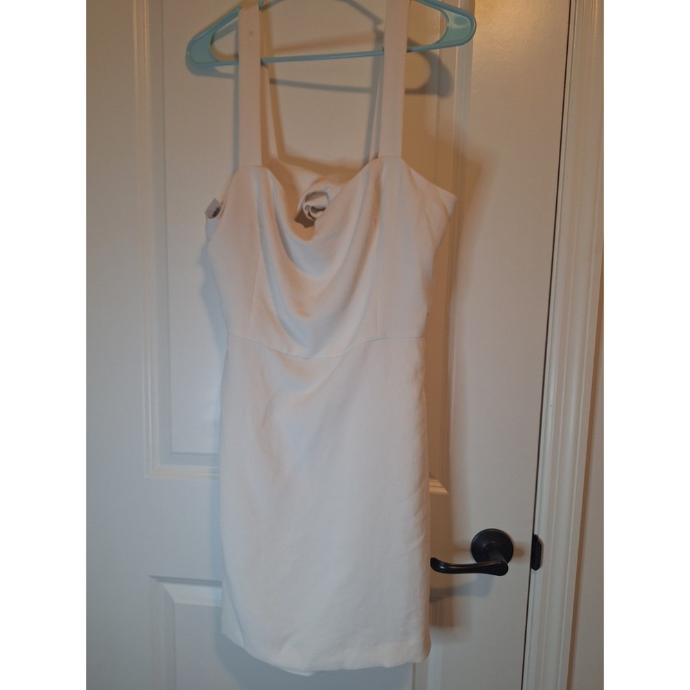 NWT Wilfred Aperature Ivory White Tie Back Dress Quiet Luxury Size 16